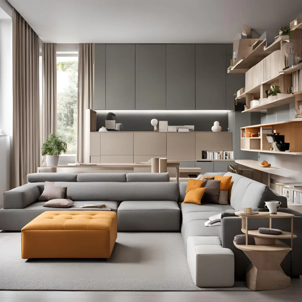 Small living room with open floor plan — Living Room with Furniture Superpowers