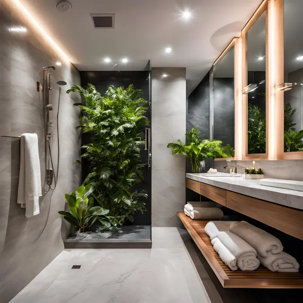 Luxury Bathroom with a Steam Shower And Sauna 01