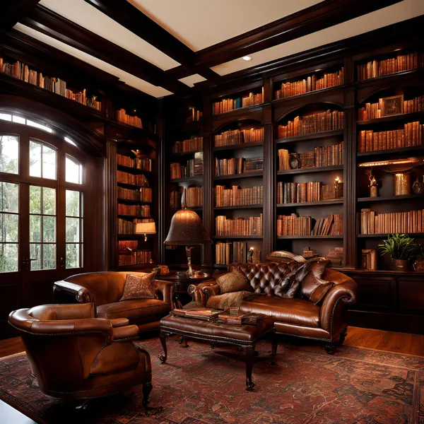 Luxury Home Library in Your Living Room 01