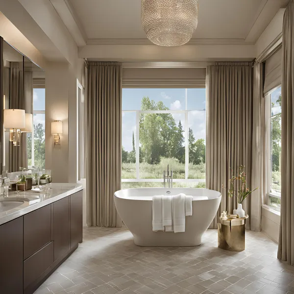 Luxury bathroom window treatments for privacy and natural light 02